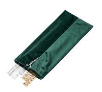 Ahdoma Mahjong Rack Bag, Velvet Drawstring Mahjong Rack Storage Bags with 2 Compartments Fits 4 Racks and Pushers, Mahjong Accessories Mah Jongg Gifts for Mah Jongg Players, Forest Green