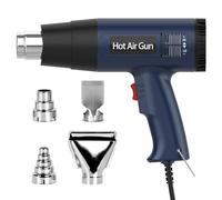 AHDXKUE Heat Gun, 2000W Hot Air Gun Kit 60℃-600℃ Dual Temperature Settings and Overload Protection, Heat Gun for Paint Stripping Heat Gun for DIY and Professional Use of Hot Air Gun (4 Nozzles)