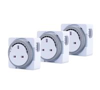 AHDXKUE Mechanical Timer Socket Switch Plug-in Timer Controller, 24 Hour Segment Timers Plug Socket Timers Light Switch for Home Appliances Christmas Light, 3 Pack