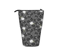 Ahdyr Black Sheep Spring Fling Telescopic Pencil Case Stand-Up Organizer Cosmetics Pouch Makeup Bag Stationery Pen Case
