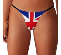 Ahdyr British Flag Women's Underwear Thongs Panties G-string Low Waist T Back