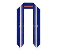 Ahdyr Cape Verde-white 0 Graduation Stoles Printed Graduation Sash For Study Aboard International Students 72" In Length
