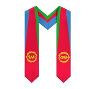 Ahdyr Eritrea Eritrean Flag Graduation Stoles Shawl Sash Lightweight Scraf For Study Aboard Graduation's Day Gift