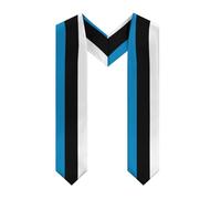 Ahdyr Estonians Flag Graduation Stole Graduation Sash Scarf Graduation Shawl for Study International Students