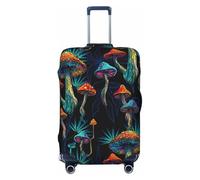 Ahdyr Travel Luggage Cover Suitcase Protector Bag, Magic Mushrooms Retro Dust-Proof Fits 18-32 Inch Luggage, Baggage Covers for Kid and Adult,Large