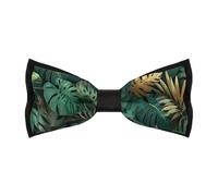 Ahdyr Tropical Rain Pattern Bow Tie for Men Wedding Party Bowtie
