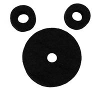 Ahead Black Wool Cymbal Felts Hi-Hat Pack (1x SEAT 2x CLUTCH FELTS)