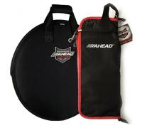 Ahead Deluxe Stick Bag & Cymbal Bag Bundle Black/Red