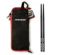 Ahead Deluxe Stick Bag & Speed Metal Sticks Black/Red