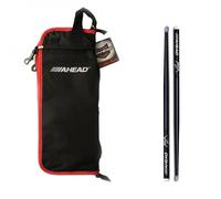 Ahead Drumstick Bag & Lars Ulrich Signature Sticks Black/Red