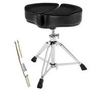 Ahead SPG-BL Drum Stool Black with Keepdrum Drumsticks