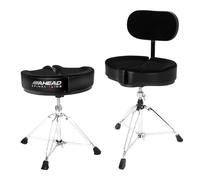 Ahead Spinal Glide Black Stool with Backrest