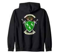 Ahearne Irish Shield w/Crossed Celtic Swords (Back) Zip Hoodie