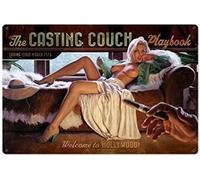 Ahee Retro Metal Tin Sign Pinup Girl Casting Couch Funny Home Cave Garage Bar Wall Decoration Vintage Metal Sign 8 x 12 Inch