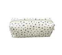 AHEJIOO Estuche Escolar De Lona Con Flores, Organizador Neceser Maquillaje | Pencil case resistant de 17 x 7 x 7 cm with estampado floral. Ideal como estuches escolares o neceser de viaje. Cierre suave.