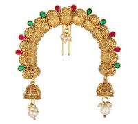 Aheli Indian Traditional Ethnic Jewelry Enamel Meenakari Hand Crafted Blue Jhumki Jhumka Earrings for Women