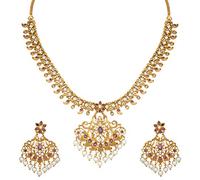 Aheli Wedding Wear Indian Temple Jewellery AD Handcrafted Bollywood Party Traditional Jewellery for Women