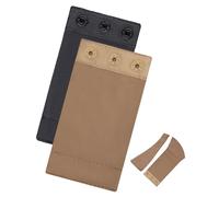 AHENCON 2PC Bodysuit Extender For Women Adjustable Crotch Add Length To Bodysuits Extender(Not suitable for metal clasp), Black+khaki(2pc,3 Plastic,4" Length), One Size