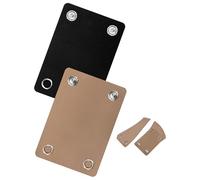 AHENCON Bodysuit Extender 2 Snap Crotch Add Length To Shapewear Crotch Bodysuit Extender(Not Suitable For Plastic Clasp), 2pc（black+khaki-3inch）