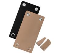 AHENCON Bodysuit Extender 2 Snap Crotch Add Length To Shapewear Crotch Bodysuit Extender(Not Suitable For Plastic Clasp), 2pc（black+khaki-4inch）, XXS