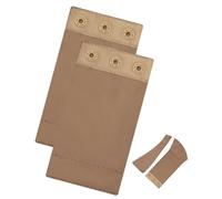 AHENCON Women Bodysuit Extender Snap Crotch Shapewear Bodysuit Extender Removable & Washable (Not suitable for metal clasp), Khaki-（2pc,3 Plastic，4" Length）, One Size