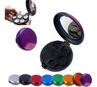 AHENKEAIA Portable Mini Coin Dispenser Case with Mirror, Hard Case Small Money Sorter Coin Holder for Collectors, Space Saving Pocket Coin Storage Organizer, Coin Holder for Car (Purple)
