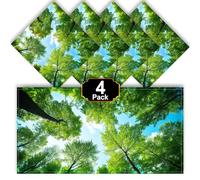Aheroi Flourescent Light Covers, 4 Pcs 4 x 2 FT Magnetic Light Covers for Ceiling, Classroom Light Covers Ceiling Light Filters, Florescent Led Light Shade, Office Home Hospital Decor(Forest)