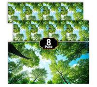 Aheroi Light Covers, 8 Pcs 4 x 2 FT Fluorescent Light Covers, Magnetic Light Covers for Ceiling Lights, Classroom Drop Ceiling Light Cover Florescent Led Light Shade Room School Office Decor(Forest)