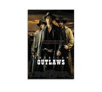 AHEUWAEBE American Outlaws Poster Canvas Wall Art Aesthetic Cover Poster Modern Art Painting for Living Room 24x36inch(60x90cm) Unframe-style