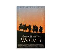 AHEUWAEBE Dances with Wolves Poster Canvas Wall Art Aesthetic Cover Poster Modern Art Painting for Living Room 20x30inch(50x75cm) Unframe-style
