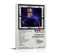 AHEUWAEBE Danny Brown Album Atrocity Exhibition Tracklist Poster Canvas Wall Art Aesthetic Cover Poster Modern Art Painting for Living Room 20x30inch(50x75cm) Frame-style