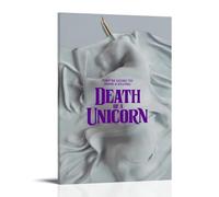 AHEUWAEBE DEATH OF A UNICORN Poster Canvas Wall Art Aesthetic Cover Poster Modern Art Painting for Living Room 24x36inch(60x90cm) Frame-style