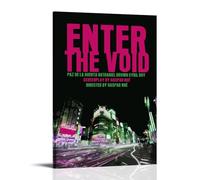 AHEUWAEBE Enter The Void Poster Canvas Wall Art Aesthetic Cover Poster Modern Art Painting for Living Room 16x24inch(40x60cm) Frame-style