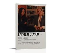 AHEUWAEBE Happiest Season Poster Canvas Wall Art Aesthetic Cover Poster Modern Art Painting for Living Room 16x24inch(40x60cm) Frame-style