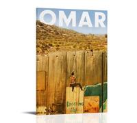 AHEUWAEBE Omar Poster Canvas Wall Art Aesthetic Cover Poster Modern Art Painting for Living Room 16x24inch(40x60cm) Frame-style