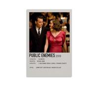 AHEUWAEBE Public Enemies Poster Canvas Wall Art Aesthetic Cover Poster Modern Art Painting for Living Room 08x12inch(20x30cm) Unframe-style