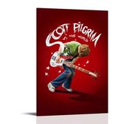 AHEUWAEBE Scott Pilgrim Vs. The World Poster Canvas Wall Art Aesthetic Cover Poster Modern Art Painting for Living Room 12x18inch(30x45cm) Frame-style