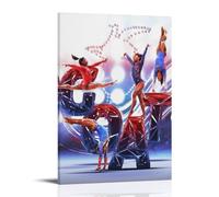 AHEUWAEBE Simone BilesPop Singer Actor Athlete Poster Canvas Wall Art Aesthetic Cover Poster Modern Art Painting for Living Room 24x36inch(60x90cm) Frame-style