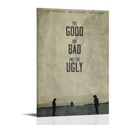 AHEUWAEBE The Good, The Bad And The Ugly Poster Canvas Wall Art Aesthetic Cover Poster Modern Art Painting for Living Room 24x36inch(60x90cm) Frame-style