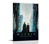AHEUWAEBE The Matrix Resurrections Poster Canvas Wall Art Aesthetic Cover Poster Modern Art Painting for Living Room 16x24inch(40x60cm) Frame-style