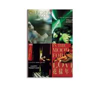 AHEUWAEBE Wong Kar Wai Four Classic Movie Poster Canvas Wall Art Aesthetic Cover Poster Modern Art Painting for Living Room 12x18inch(30x45cm) Unframe-style