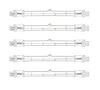 AHEVO 500W Equivalent R7s Linear Halogen Floodlight 7750lm 2700K 230V J118 500W Double Ended Security Light Bulb 118mm Length, Dimmable, Warm White, Pack of 5