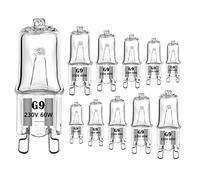 AHEVO G9 Halogen Light Bulbs 60Watt 230Volt Bi-Pin 60W T4 for Chandeliers, Pendants, Cabinet Lights, Landscape Lights, Desk and Floor Lamps, Wall Sconces,Warm White 2700K, Dimmable (10Pack)