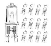 AHEVO G9 Light Bulbs 60Watt 230Volt Halogen Light Bulb G9 Base Bi-Pin 60W T4 for Bathroom,Under Cabinet, Puck Lighting, Dimmable Warm White 2700K (12Pack)
