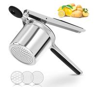 AHFLRITO Potato ricer, Heavy Duty Ricer for Mashed Potatoes, Large Mashed Potato Ricer Stainless Steel with Ergonomic Handle, Efficiently Mashed Potato Masher for Mashed Potatoes