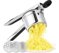 AHFLRITO Potato ricer, Heavy Duty Ricer for Mashed Potatoes, Large Mashed Potato Ricer Stainless Steel with Ergonomic Handle, Efficiently Mashed Potato Masher for Mashed Potatoes