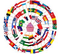 AhfuLife 200pcs Different World Flags Toothpick, Different Nations Cupcake Stick Flags for Sandwich Cupcake Toppers Fruit Tableware National Day World Cup Party Supplies Pub Royal Event Decor
