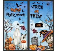 AhfuLife 60Pcs Halloween Window Stickers, 9 Sheets Reusable Halloween Window Clings Removable Stickers for Kids Home Window Indoor Party Decorations (Ghost)