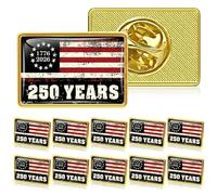 AhfuLife American Flag Lapel Pins for 250 Years Anniversary, 15 Pcs Metal USA Flags Brooches Lapel Pins for 4th of July, Alloy Patriotic US Flags Badge Pin for World Cup, Men Women Clothes Decor