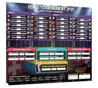 AhfuLife - Extra Large, A1 Size Wall Chart 2025 Schedule Poster, Euro Football Party Decorations - Euro gifts for Football Fans, Friends (A1 Size - 84 x 60cm)